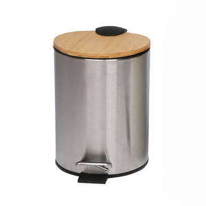 Industrial Style Design New American Kitchen Trash Bin Cans Silver