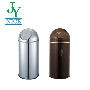 Hospital Large Round Stainless Steel Paint Public Waste Bin