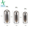 Outdoor Corridor Metal Standing Trash Can 12L 25L 35L 50L 70L Stainless Steel Garbage Collection Waste Bin