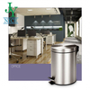 Household kitchen room foot pedal trash bin with flat lid and bottom 3L 5L 12L 20L 30L stainless steel dustbin