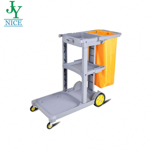 Multifunction pub Inn housekeeping plastic cleaning service cart commercial supermarket janitorial handcart