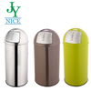 Bedroom Waste Bin with Push Lid Full Collection Environment Stainless Steel Bullet Recycled Litter Bin/trash Can/dustbin