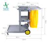 hotel/hospital/school plastic cleaning handcart with cleaning supplies Multifunction housekeeping mop wringer trolley