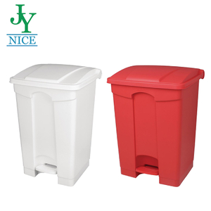 PP plastic fireproof garbage can with foot pedal Restaurant dining room food pedal dustbin
