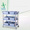 High Quality Plastic restaurant Service Utility Cart with wheels heavy duty 3 Shelves hotel room food trolley