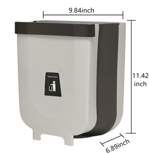 Acrylic Small Hanging Kitchen Trash Can 10L Hanging Garbage Can