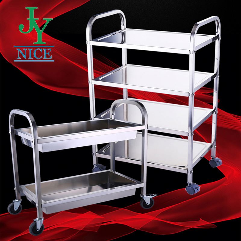 Good Quality 3 Tier Kitchen Dining hall Food service Utility Cart Commercial Stainless Steel