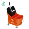 46Qt. Gray Black Plastic Side Press Swabber Cleaning Wringer Heavy Duty Public Places Mop Bucket