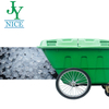 400 Liter Garbage Trolley Green Grey Wheeled Dumping Cart Outdoor Square Plaza Public Waste Bin Trash Bin Trolley