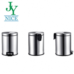 stainless steel 5L 8L 12L small hospital waste bin with pp inner bucket toilet lavatory foot pedal garbage can
