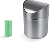 2021 New Mini Desktop Bin Stainless Steel Swing Lid Trash Can Set 1.5 L / 0.40 Gal