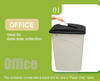 87Qt. Slim Jim Paper Classification Dustbin With Lid Square Park Ash Bin with Lid Plastic Waste Bin Waste Container