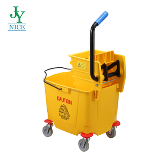 Wholesale High Quality Plastic Heavy Duty Public Places Mop Bucket With Wringer Cleaning Bucket