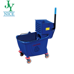 Blue Color High Quality Cleaning Mop Wringer Plastic Heavy Duty Public Places Mop Bucket With Wringer 25L 32L 36L