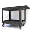 three tray plastic flat top shelf service all plastic cartf flat top utility cart
