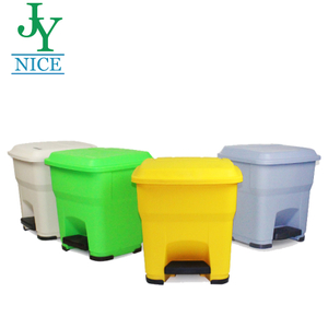 Street Recycling Dustbin Household Cleaning Tools Accessory Foot Pedal Trash Can 30L 55L PP Plastic Fireproof Waste Bin