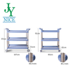 Heavy Duty two-layer warehouse wheeled cargo trolley industrial Factory 3 Tiers Plastic Handling tools Service Cart
