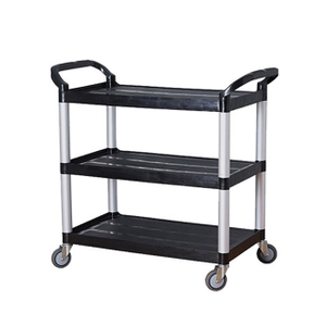 hotel customized 3 tiers service cart with wheels restaurant kitchen meal delivery serving food trolley