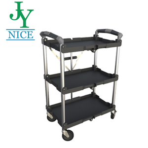 Folding Kitchen Service Trolley Cart For Home/Restaurant/Cooking factory wasrehouse Mobile Moving plastic Tool cart