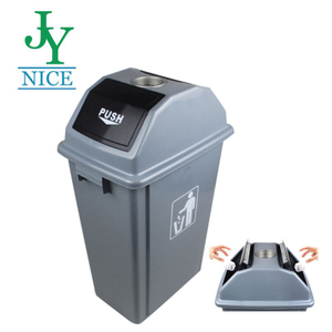 apartment corridor ashtray trash bin with lid outdoor sidewalk plastic cigarette box garbage can
