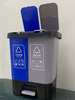 2021 New Model 10L Double Compact Box Trash Bin with Pedal Sorting Plastic Dustbin for Household Waste Bin