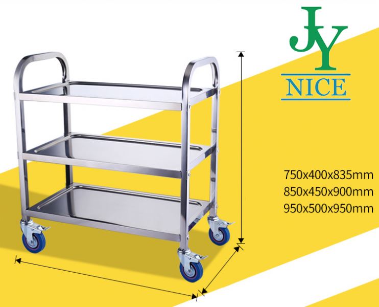 Good Quality 3 Tier Kitchen Dining hall Food service Utility Cart
