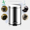 Pink Indoor Eco Friendly Metal Trash Can with Lid High Quality Commercial Office Stainless Steel Pedal Dustbin