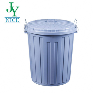 Outdoor 80L Waste Bin/rubbish Container/trash Can with Lid Eco-friendly Subway Station Fireproof Round Dustbin