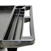 three tray plastic flat top shelf service all plastic cartf flat top utility cart
