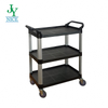 Airport Service hand Trolley 3 tiers Plastic 4 wheels multi function airplane food Utility Cart