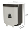 Hanging Trash Can Silicone Folding Waste Bins Kitchen Foldable Trash Can