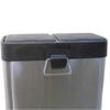 2021 New Design Kitchen Garbage with Stackable Pedal Double Design Compact Dustbin for Office Stainless Steel Waste Bin