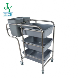 Hotel restaurant tavern plate collect cleaning trolley plastic Kitchenware food collecting service dish caddy