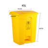2021 Hygienic & Easy To Clean Step on Plastic Rubbish Bin 30L 45L 68L 87L Home Garden Outdoor Recycling Fireproof Garbage Trash