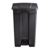 Plastic Step-On Trash Can Black, Hands-free Disposal, 23-Gallon Capacity Pedal Bin