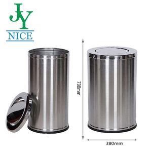 New Hotel Standing Open Top Commercial Round Stainless Steel Gabage Bin Waste Can
