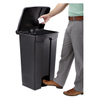 Plastic Step-On Trash Can Black, Hands-free Disposal, 23-Gallon Capacity Pedal Bin