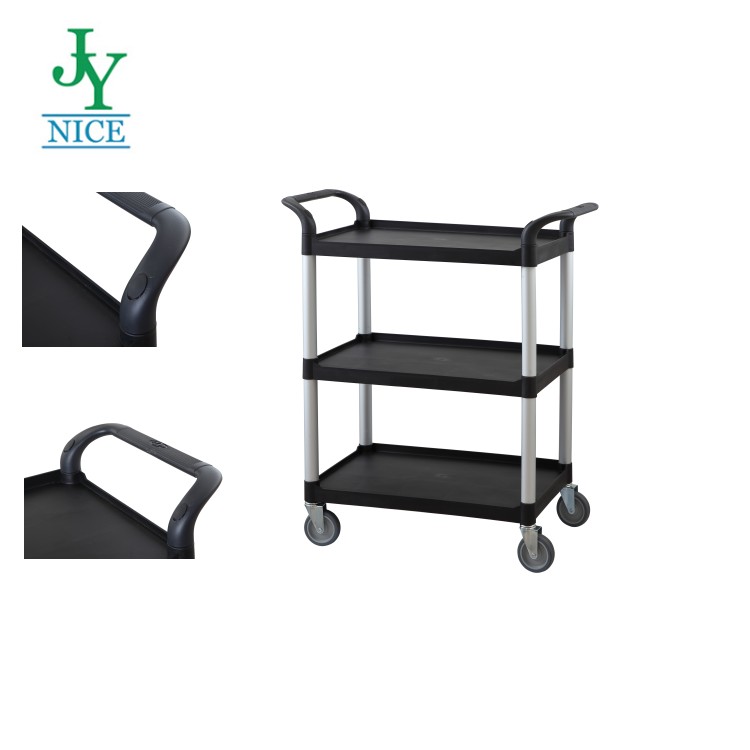 Commercial 3 layer UTILITY restaurant wine trolley mobile food delivery
