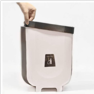 Collapsible Mini white bathroom trash can for Cabinet/Car/Bedroom/Bathroom Waste Bin Plastic 2.4 Gallon White bathroom trash bin