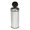 Rolling Cover Type Waste Basket Stainless Steel Desktop Rubbish Container
