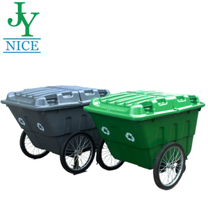 Outdoor Street Park Rubbish Cart 400L 550L Waste Recycling Container with Wheels Self Dumping Container Bin Waste Trolley