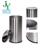 Office Round Stainless Steel Waste Bin with Close Lid 12L/18L/25L/35L/70L Non-toxic And Odorless Trash Can