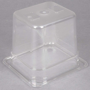 Cranberry Storage 1/6 Size Polycarbonate Food Pans,4Deep,Clear - Pack of 6