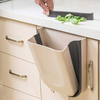 Foldable Plastic Car Bathroom Waste Basket White Kitchen Cabinet
