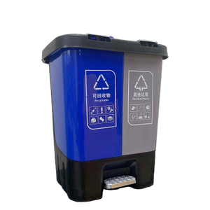 2021 New Model 10L Double Compact Box Trash Bin with Pedal Sorting Plastic Dustbin for Household Waste Bin